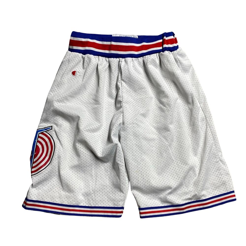 Space Jam Vintage Champion Shorts White Red Tune Squad Basketball Adult Medium